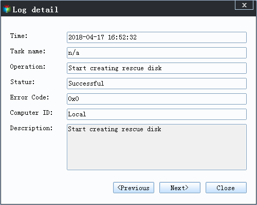 disk master logs