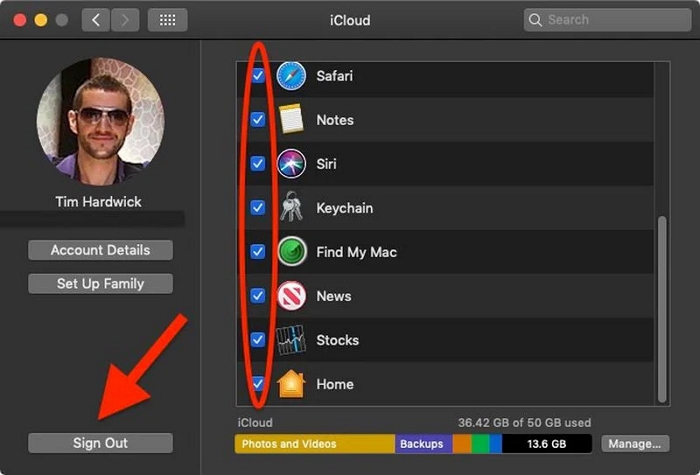 unlink icloud from mac 2