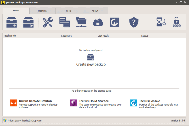 Iperius backup software