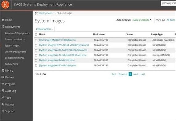 KACE Systems Deployment Appliance