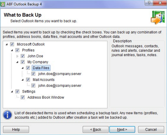 ABF Outlook Backup