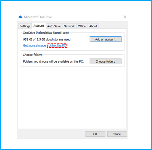 unlink-your-pc-from-onedrive