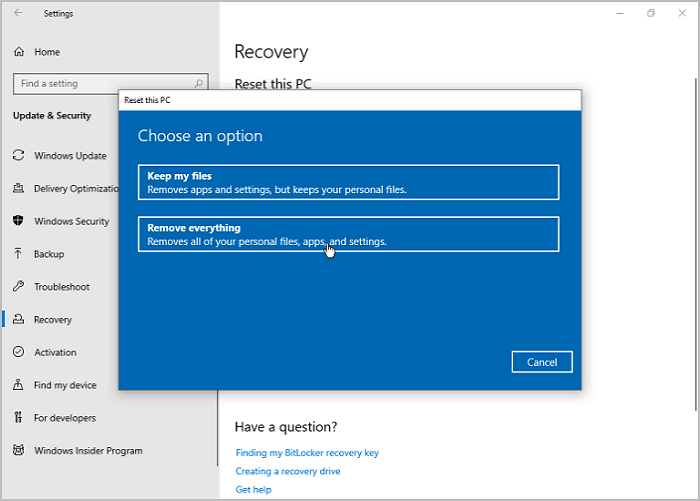 reset pc on windows 10 - 2