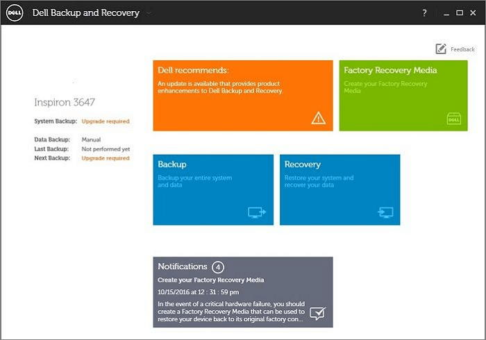 dell backup and recovery