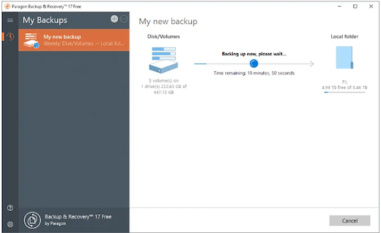 Paragon Backup and Recovery Free