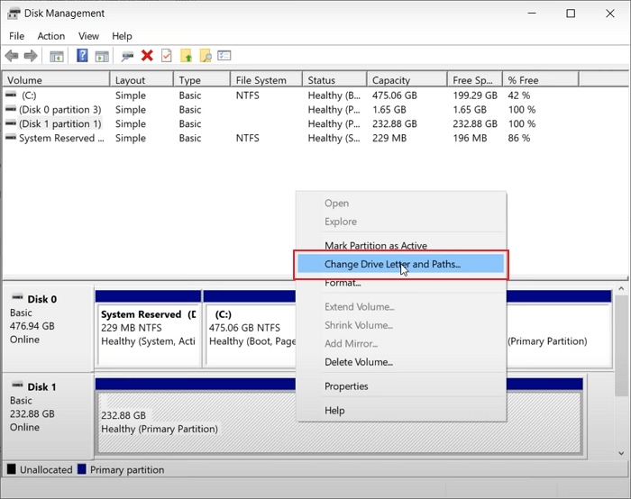 Change drive letter to make USB 3.0 external hard drive detected