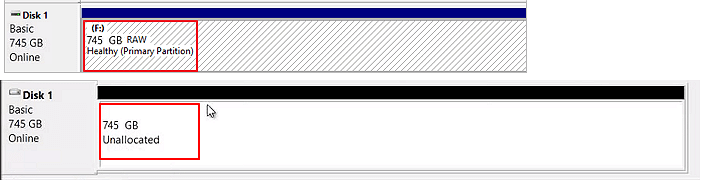 Maxtor hard drive shows up as unallocated or RAW in disk management