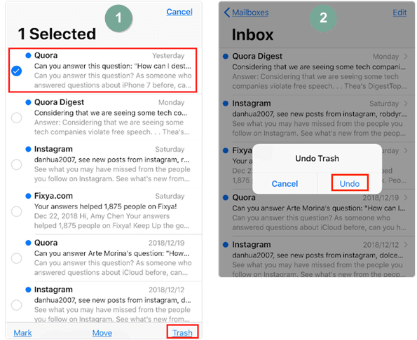 recover deleted emails from iPhone