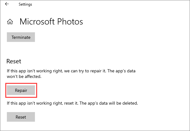 repair windows photo viewer