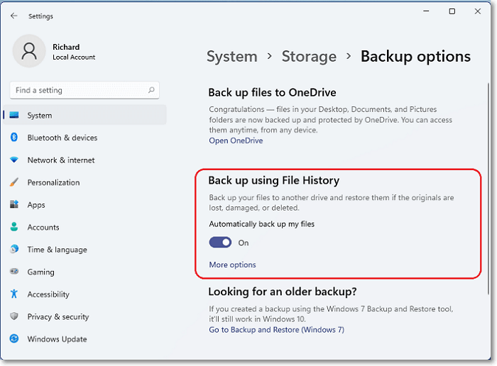 automatically backup my files