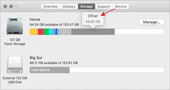 other storage on mac