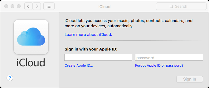 Open icloud