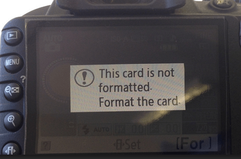 SD card not formatted error