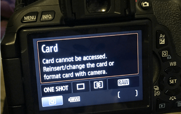 camera cannot access sd card