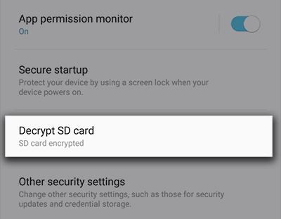 tap decrypt sd card 