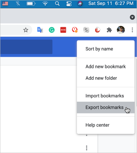 export bookmark