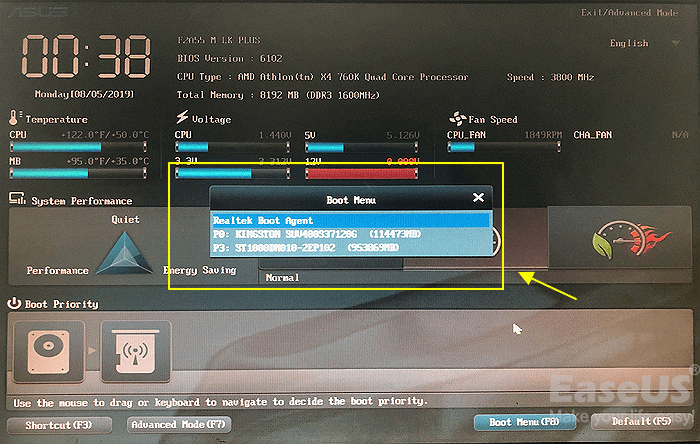 Second hard drive shows up in BIOS.