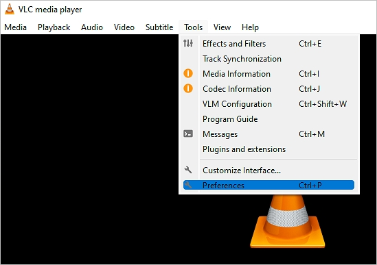 Open VLC preferences